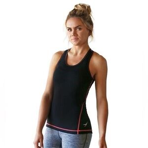 Endeavor NWT Women’s Athletic Racerback Tank Top XS Contrast Stitch Black & Pink